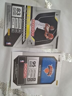 Monopoly NBA Trading Card Set - Blue & White Basketball Cards